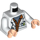 LEGO blanc Scientist Minifig Torse (973 / 76382)
