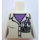 LEGO Blanco Scientist Torso sin brazos (973)