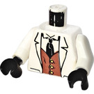 LEGO White Senor Palomar Torso with White Arms and Black Hands (973)