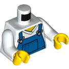 LEGO Weiß Shirt mit Blau Overalls Bib Torso (973 / 76382)