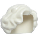 LEGO White Short Wavy Hair with Side Parting (11256 / 34283)