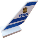 LEGO White Shuttle Tail 2 x 6 x 4 with Badge and "POLICE" (on both sides) Sticker (6239)