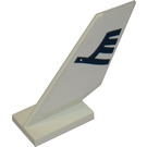 LEGO White Shuttle Tail 2 x 6 x 4 with Blue Airline Bird Sticker (6239)