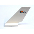 LEGO White Shuttle Tail 2 x 6 x 4 with 'Classic Space Logo' (left) Sticker (6239 / 18989)