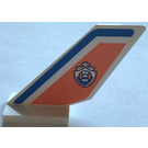LEGO White Shuttle Tail 2 x 6 x 4 with Coast Guard Logo on Both Sides Sticker (6239)