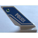 LEGO White Shuttle Tail 2 x 6 x 4 with "POLICE" Sticker (6239)