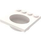 LEGO hvid Sink 4 x 4 Oval (6195)