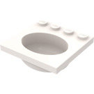 LEGO Weiß Sink 4 x 4 Oval (6195)