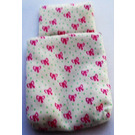LEGO White Sleeping Bag with Green Dots and Pink Bows