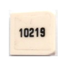 LEGO White Slope 1 x 1 (31°) with Black 10219 Left Sticker (50746)