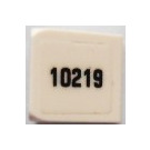 LEGO White Slope 1 x 1 (31°) with Black 10219 Sticker (50746)