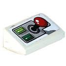 LEGO White Slope 1 x 2 (31°) with Joystick and 2 Buttons (Left) Sticker (85984)