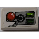 LEGO Wit Helling 1 x 2 (31°) met Joystick en 2 Buttons (Rechtsaf) Sticker (85984)