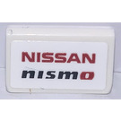 LEGO Wit Helling 1 x 2 (31°) met NISSAN nismo Sticker (85984)