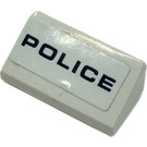 LEGO Wit Helling 1 x 2 (31°) met 'Politie' Sticker (85984)