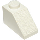 LEGO Vit Backe 1 x 2 (45°) utan Center knopp