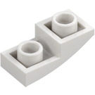 LEGO Bianco Pendenza 1 x 2 Curvo Invertito (24201)