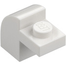 LEGO Blanc Pente 1 x 2 x 1.3 Incurvé avec assiette (6091 / 32807)