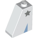 LEGO Weiß Steigung 1 x 2 x 2 (65°) mit star Logo (60462 / 60481)