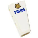 LEGO White Slope 1 x 2 x 3 (75°) Inverted with 'police' and Gold Police Badge - Left Side Sticker (2449)