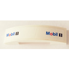 LEGO White Slope 1 x 4 Curved Double with Mobil1 Mobil1 Sticker (93273)