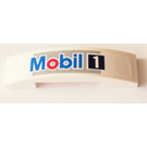 LEGO White Slope 1 x 4 Curved Double with Mobil1 Sticker (93273)