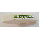 LEGO White Slope 1 x 4 Curved with Lime Framed XRFUEL Sticker (11153)
