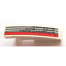 LEGO White Slope 1 x 4 Curved with "PORSCHE INTELLIGENT PERFORMANCE" (Right) Sticker (11153)