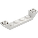 LEGO hvid Skråning 1 x 6 (45°) Dobbelt Inverteret med Open Centrum (52501)