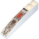 LEGO Blanco Con pendiente 1 x 6 Curvo con Rojo y Cobre SW Control Panel (41762 / 42473)