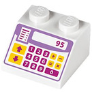 LEGO Wit Helling 2 x 2 (45°) met Cash Register (3039 / 24566)