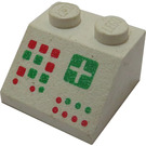 LEGO Blanc Pente 2 x 2 (45°) avec Computer Panneau (3039 / 80140)