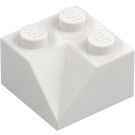 LEGO Biały Nachylenie 2 x 2 (45°) z Podwójnie Concave (Nierówna powierzchnia) (3046 / 4723)