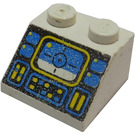 LEGO Weiß Steigung 2 x 2 (45°) mit Ice Planet Controls Display (3039)
