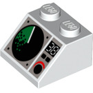 LEGO Weiß Steigung 2 x 2 (45°) mit Sonar und Dial (3039 / 82024)
