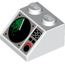 LEGO Vit Backe 2 x 2 (45°) med Sonar och Dial (3039 / 82024)