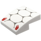 LEGO blanc Pente 2 x 2 Incurvé avec Hexagons (15068 / 52882)