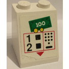 LEGO blanc Pente 2 x 2 x 2 (65°) avec ATM Machine Autocollant sans tube à l'intérieur (3678)