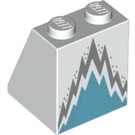 LEGO Weiß Steigung 2 x 2 x 2 (65°) mit Silber und Dark Azure Ice Queen Robe mit Unterrohr (3678 / 27469)