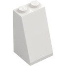 LEGO Blanc Pente 2 x 2 x 3 (75°) (Tenons solides) (98560)