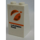 LEGO White Slope 2 x 2 x 3 (75°) with 'LAUNCH PAD' Sticker Solid Studs (98560)