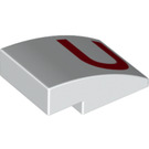 LEGO White Slope 2 x 3 Curved with U (24309)