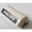 LEGO White Slope 2 x 4 x 1.3 Curved with 'POLICE' on Black Background Sticker (6081)