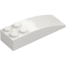 LEGO Blanco Con pendiente 2 x 6 Curvo (44126)