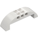 LEGO Blanco Con pendiente 2 x 8 x 2 Curvo (11290 / 28918)