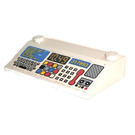 LEGO White Slope 3 x 6 (25°) with Keyboard, Phone, '10.49' & '317893' Sticker with Inner Walls (3939 / 6208)