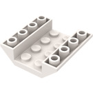 LEGO White Slope 4 x 4 (45°) Double Inverted with Open Center (No Holes) (4854)