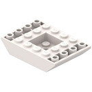 LEGO Wit Helling 4 x 6 (45°) Dubbele Omgekeerd (30183)