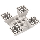 LEGO Wit Helling 6 x 6 x 2 (65°) Omgekeerd Quadruple (30373)