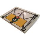 LEGO White Slope 6 x 8 (10°) with Football Logo and Stands Sticker (3292 / 4515)